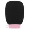Valitic Exfoliating Glove Body Scrubber - Exfoliating Mitt Dead Skin Remover, Shower Face and Body Exfoliator - Korean Style Skin Scrubber Washcloth - Spray and Self Tan Remover, 1 Black with Pink view 1