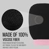 Valitic Exfoliating Glove Body Scrubber - Exfoliating Mitt Dead Skin Remover, Shower Face and Body Exfoliator - Korean Style Skin Scrubber Washcloth - Spray and Self Tan Remover, 1 Black with Pink view 4
