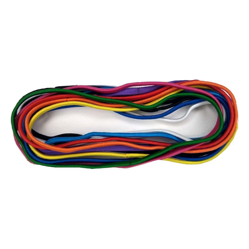 12 Extra Large Hair Ties for Dreadlocks and Thick Hair, Long and Oversized (Rainbow Assortment)