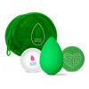 Beautyblender | Besties Bio Pure Blend & Cleanse 4-Piece Starter Set, Bio Pure Makeup Sponge + Solid Unscented Cleanser .558 oz + Silicone Scrub Mat + Travel Case, Made in USA, Vegan, Sustainable view 1