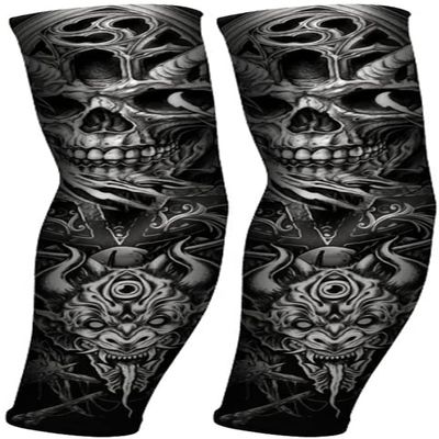 IPENNY Unisex Anti Slip Tattoo Sleeves UV Protection Arm Cover Temporary Sun Skin Protector for Men Women Cosplay Halloween Accessories