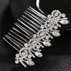 Xerling Women Hair Side Comb Rhinestones Bridal Hair Accessory Bride Wedding Headpiece Silver Crystal Decorative Hair Piece for Girls (Silver) view 2