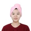Ruilogod Microfiber Shower Bathing Triangle Shaped Button Closure Dry Hair Cap Hat Pink (id: dd8 7b0 036 e38 f29 view 1