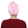 Ruilogod Microfiber Shower Bathing Triangle Shaped Button Closure Dry Hair Cap Hat Pink (id: dd8 7b0 036 e38 f29 view 2