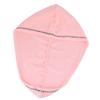 Ruilogod Microfiber Shower Bathing Triangle Shaped Button Closure Dry Hair Cap Hat Pink (id: dd8 7b0 036 e38 f29 view 3