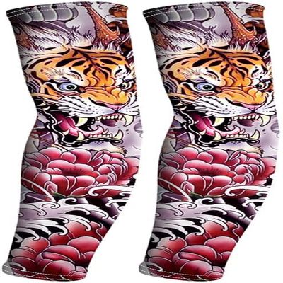 IPENNY Unisex Anti Slip Tattoo Sleeves UV Protection Arm Cover Temporary Sun Skin Protector for Men Women Cosplay Halloween Accessories