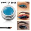 Erinde Gel Cream Eyeliner, High-Intensity Pigments, Smudge-Proof, Waterproof Long Lasting, Eyeshadow Primer with 2PCS Eyeliner Brushes, 10# Water Blue view 2