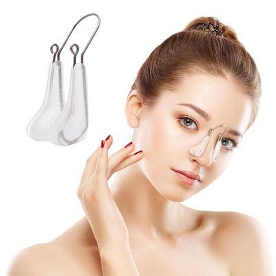 BSlocator Nose Shaper Silicone Nose Lifter Clip Nose Bridge Straightener Corrector Nose Slimmer Device Nose Up Lifting Clips Tool for Wide Noses, White