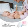 Large Fluffy Powder Puff Body Cosmetic Powder Pads Talcum Powder Puff Plush Loose Powder Pads with Short Handle for Face Body Makeup Blue Pink 4pcs view 3