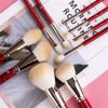 LLLY Makeup Brush 10 Christmas Makeup Brushes Red Fiber Hair Makeup Brushes Beauty Tools Makeup Brush Set (Color : Red, Size : 10pcs) view 2