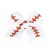 BBTDIN White Softball Hair Clips Bow Ponytail Holder for Cheer Girls view 1