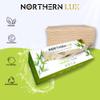 Northern Lux Disposable Bamboo Face Towels (80 Sheets) | Organic Biodegradable Dry Face Wipes | Strong, Soft, and Fragrance Free Bamboo for Makeup Removal Face Care | Disposable and Sustainable view 2