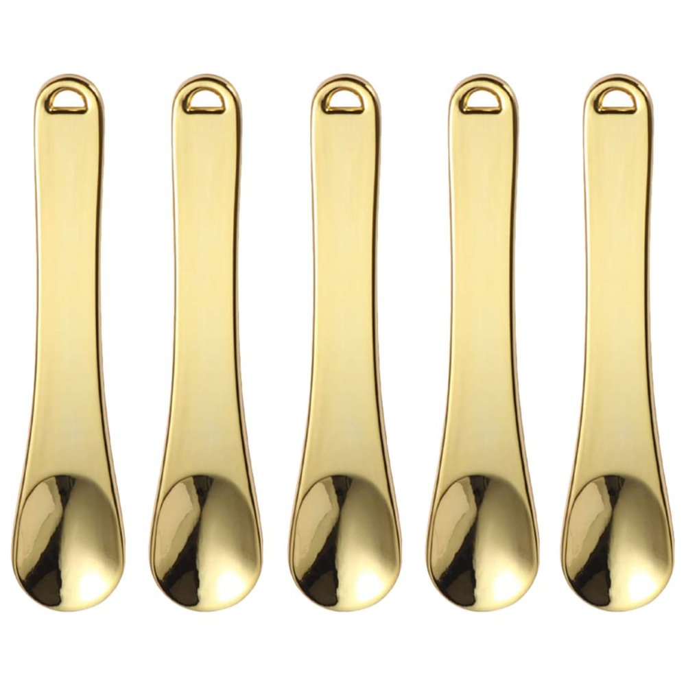 KALLORY 5pcs Makeup Spatulas Mini Beauty Scoops for Cream and Lotion Application Durable Portable Cosmetic Tools for Skincare and Sampling