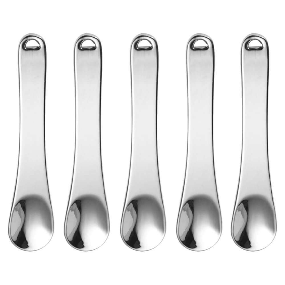 KALLORY 5pcs Mini Lotion Spatulas for Skincare and Makeup Application Reusable for Eye Cream Face Cream and Masks and Easy to Clean Tools for