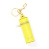Cockatoo Nappa Leaeher Zipper Lipstick Holder Keychain Chapstick Case with Keyring (BrightYellow) view 1