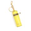 Cockatoo Nappa Leaeher Zipper Lipstick Holder Keychain Chapstick Case with Keyring (BrightYellow) view 2