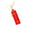 Cockatoo Nappa Leaeher Zipper Lipstick Holder Keychain Chapstick Case with Keyring (TrueRed) view 1