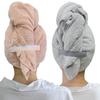 Chloven 2 Pack Extra Large Microfiber Hair Towel Wrap for Women,43 inch X 24 inch Anti Frizz Hair Drying Towel with Elastic Strap,Hair Wrap Towels Absorbent Quick Dry Hair Turbans for Drying Long Hair view 1