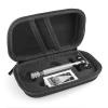 Linkidea Hard Travel Case Compatible with Vikings, Merkur, Shaving Revolution Double Edge Safety Razor, Storage Box Organizer for Safety Razor & Shaving Attachments (Lychee Vegan Leather), Black, view 4