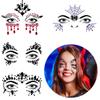 Bowitzki Halloween Face Jewels Festival Design Women Mermaid Face Gems Rhinestone Crystals Stickers Eyes Body Temporary Tattoos (Black-A) view 1