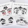 Bowitzki Halloween Face Jewels Festival Design Women Mermaid Face Gems Rhinestone Crystals Stickers Eyes Body Temporary Tattoos (Black-A) view 2