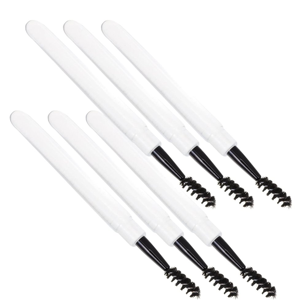 Beavorty 6pcs Eyelash Makeup Brush with Cap Spiral Eyebrow and Mascara Applicator Tools for Natural Finish and Easy Application