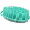 Silicone Body Brush, Exfoliating Body Scrubber, Silicone Body Scrubber Loofah, Silicone Bath Brush, Soft Exfoliating Body Bath Shower Scrubber Brush for Kids and Adults All Kinds of SkinGreen view 1