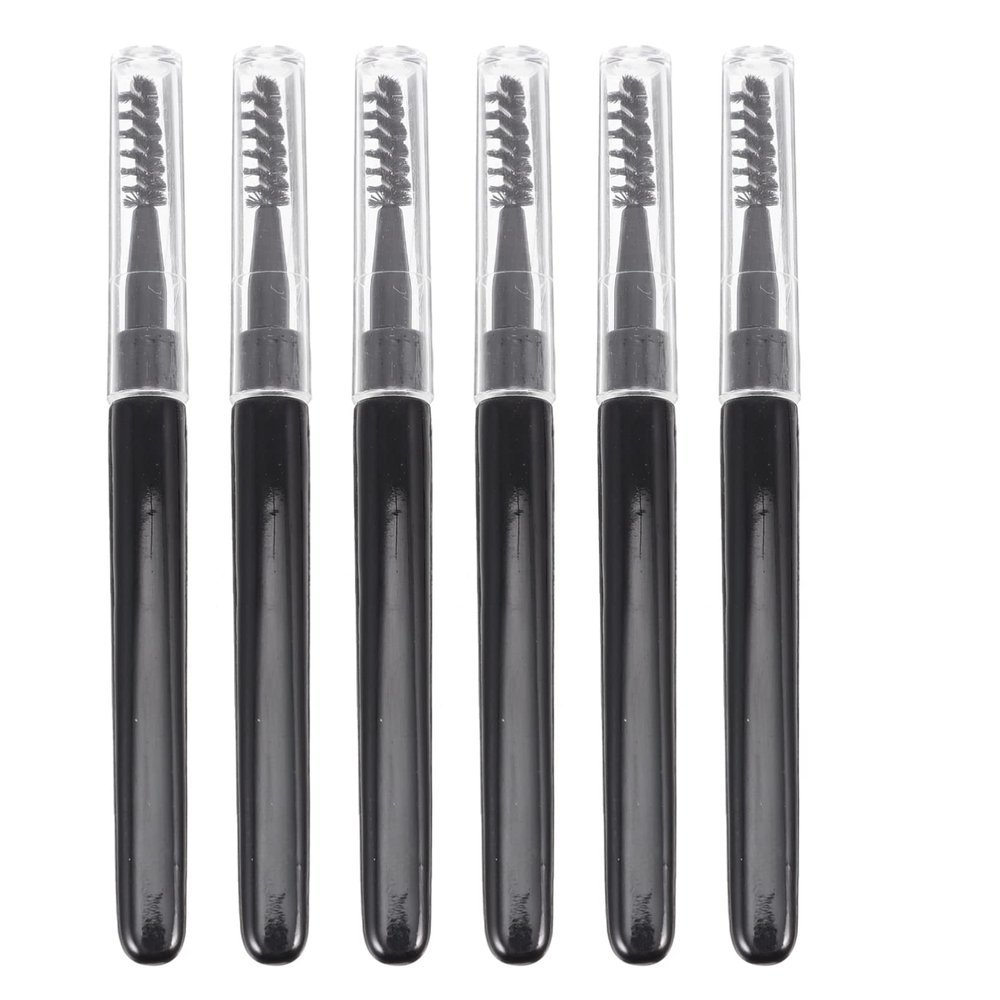Beavorty 6pcs Eyelash Brush with Lid Spiral Eyebrow and Mascara Applicator Tool for Grooming Lashes and Eyebrows Makeup Tool for Women and Girls