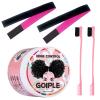 Goiple Edge Control Wax for Women Strong Hold Non-greasy Edge Smoother Strawberry Scent (4oz Edge Control Wax + Edge Brushes*2 + Pink Elastic Bands*2) view 1