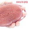 Pink Exfoliating Body Scrubber and Shower Brush - Soft Silicone Loofah for Kids and Adults - All Skin Types view 3