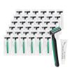 disposable razors in bulk, razors with knife cap, individually packaged disposable bulk with shaving cream for hotels, shelters, homeless, nursing homes, charities, churches (100 pieces) view 1