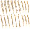 15 Pieces Rhinestone Hair Clips Metal Rhinestone Hair Pins Clear Crystal Bobby Pins for Women Luxury Hair Barrettes Bling Hair Pins Hair Accessories for Party Wedding Daily(Gold) view 1