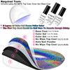 GA&EN Nail Glitter 2 Jars Holographic Nail Powder Fine Rainbow Holo Mermaid Unicorn Mirror Laser Effect Multi Chrome Manicure Pigment Glitter Dust + 6PCS Sponge Tools for Salon Home Nail Art DIY Decor view 2