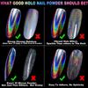 GA&EN Nail Glitter 2 Jars Holographic Nail Powder Fine Rainbow Holo Mermaid Unicorn Mirror Laser Effect Multi Chrome Manicure Pigment Glitter Dust + 6PCS Sponge Tools for Salon Home Nail Art DIY Decor view 4
