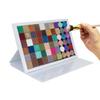 SZDYM strong portable ipad style standable large empty magnetic organizer palette, big white holographic cardboard magnetic palette, holding 60pcs 26mm round or square pans. view 1