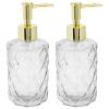 Zerodeko 2pcs Press-Type Lotion Bottles for Shower Supplies Transparent Storage Containers for Shampoo Wash and Lightweight Design view 1