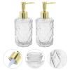 Zerodeko 2pcs Press-Type Lotion Bottles for Shower Supplies Transparent Storage Containers for Shampoo Wash and Lightweight Design view 2