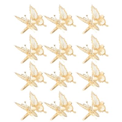 Beaupretty 12pcs Metal Butterfly Hair Clip Hair Clips for s for Bows Silver Headpiece Girls Hair s Bow Butterflies Cute Butterfly Zinc Alloy Miss Will Move