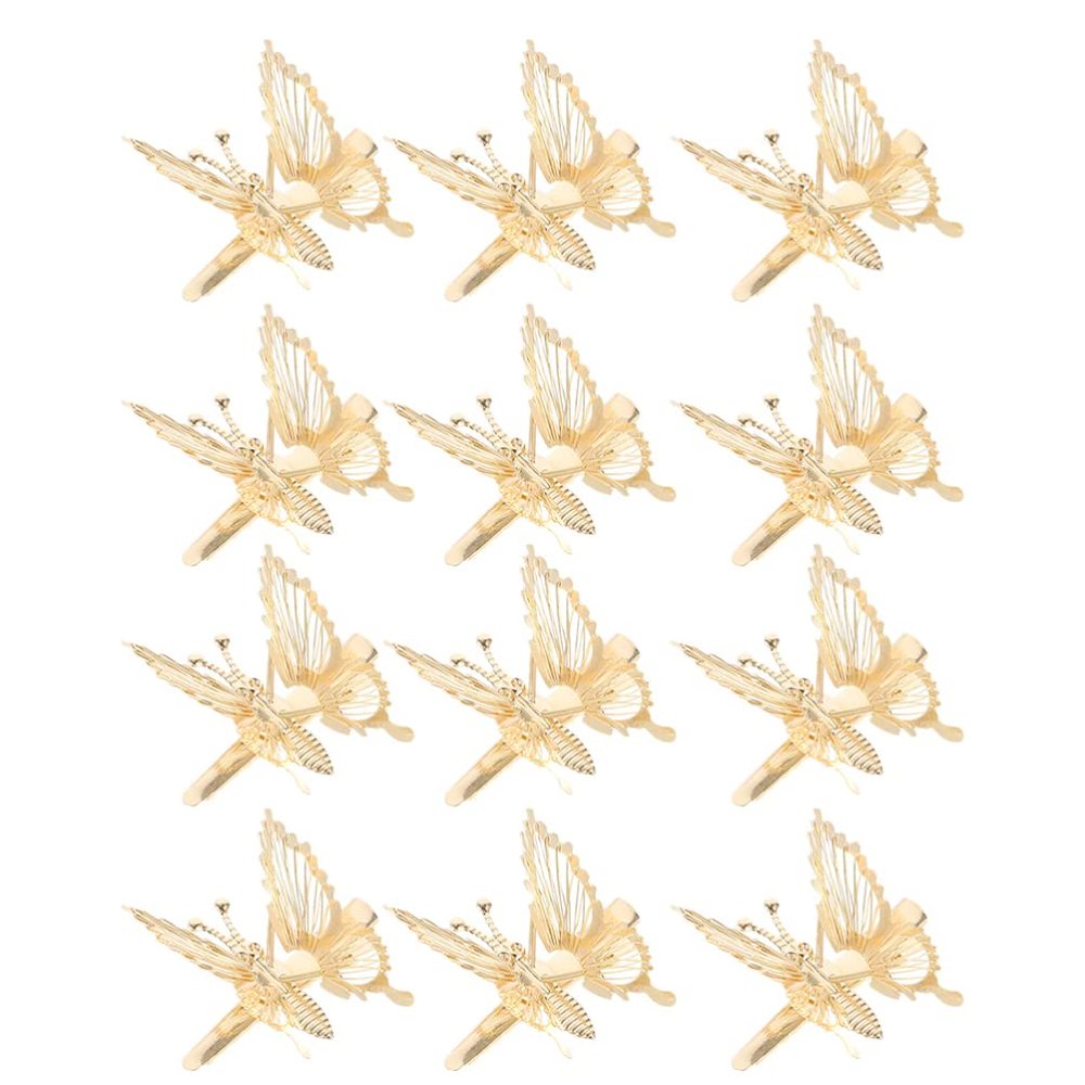 Beaupretty 12pcs Metal Butterfly Hair Clip Hair Clips for s for Bows Silver Headpiece Girls Hair s Bow Butterflies Cute Butterfly Zinc Alloy Miss Will Move