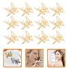 Beaupretty 12pcs Metal Butterfly Hair Clip Hair Clips for s for Bows Silver Headpiece Girls Hair s Bow Butterflies Cute Butterfly Zinc Alloy Miss Will Move view 3