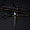 WGGTX Professional Hair Cutting Shears, Professional 6 inch Black Damascus hair cutting scissors Flower screw haircut thinning barber cut shears Hairdressing scissors (Color : Set with bag) view 1