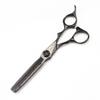 WGGTX Professional Hair Cutting Shears, Professional 6 inch Black Damascus hair cutting scissors Flower screw haircut thinning barber cut shears Hairdressing scissors (Color : Set with bag) view 4