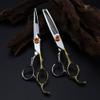 Professional Hair Cutting Shears, Professional Japan 440c steel 6 inch scissor Snake handle hair scissors haircut thinning barber hair cutting shears hairdressing scissors (Color : Set) view 4