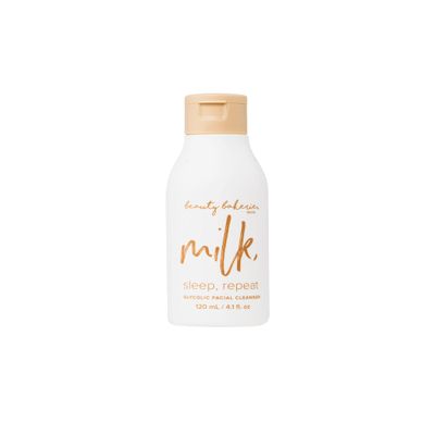 Beauty Bakerie Milk, Sleep, Repeat Glycolic Facial Cleanser, Face Wash Makeup Remover for Skin Care, 4.1 oz.