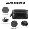 BNSPOCKET Personalized Leather Travel Toiletry Bag for Men, Large Travel Bathroom Shaving Dopp Kit, Large Cosmetic Bag Waterproof view 4