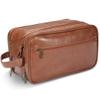 BNSPOCKET Personalized Leather Travel Toiletry Bag for Men, Large Travel Bathroom Shaving Dopp Kit, Large Cosmetic Bag Waterproof view 1