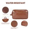 BNSPOCKET Personalized Leather Travel Toiletry Bag for Men, Large Travel Bathroom Shaving Dopp Kit, Large Cosmetic Bag Waterproof view 4
