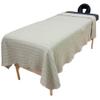 Body Linen 10 Pack - Harmony Cotton Spa and Massage Table Blanket 100% Cotton, 66 by 90 Inches. Soft, Warm and Stylish. Machine Washable. Two Tone Knit Pattern, Sage and Natural view 1