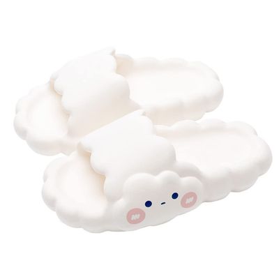 PRETYZOOM 1 Pair Cloud Slippers Massaging Slippers Spa for Women Non Skid for Women Clouds Womens Sandals Household Pvc Indoor Makeup Women's White