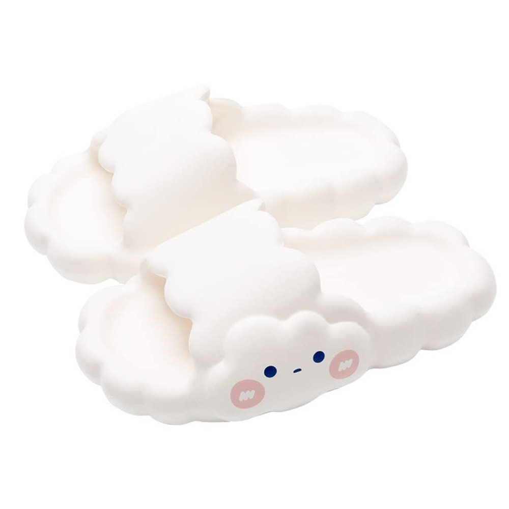 PRETYZOOM 1 Pair Cloud Slippers Massaging Slippers Spa for Women Non Skid for Women Clouds Womens Sandals Household Pvc Indoor Makeup Women's White
